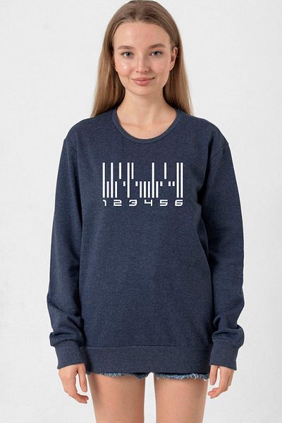 Tshirthane Dark Matter the Android Barcode Indigo Women's 2Ip Sweatshirt