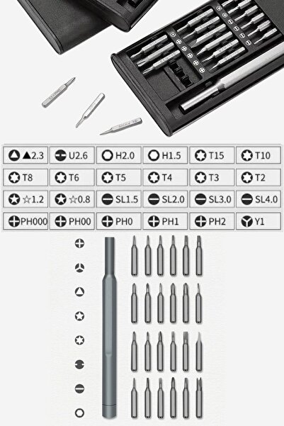 Buffer ® 25 Parça 24 farklı uçlu Mıknatıslı 25 in 1  Tornavida Seti