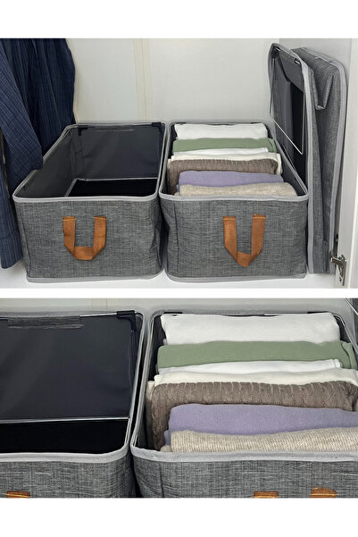 Sertil 4 Pieces 45X30X20 Large Steel Frame Cabinet Interior Shelf Organizer Foldable Clothing Organizer