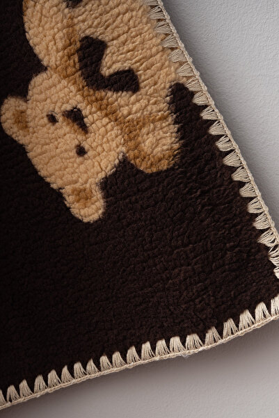 Bebitof Cute Bears Patterned 90X100 cm Plush Baby Blanket