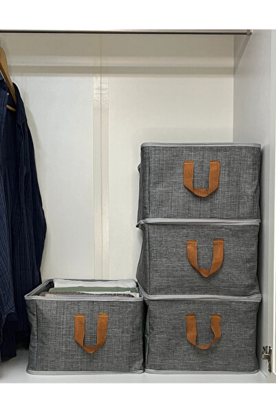 Sertil 4 Pcs 45X25X20 Steel Closet Organizer Shelf Organizer Storage Foldable Clothing Organizer