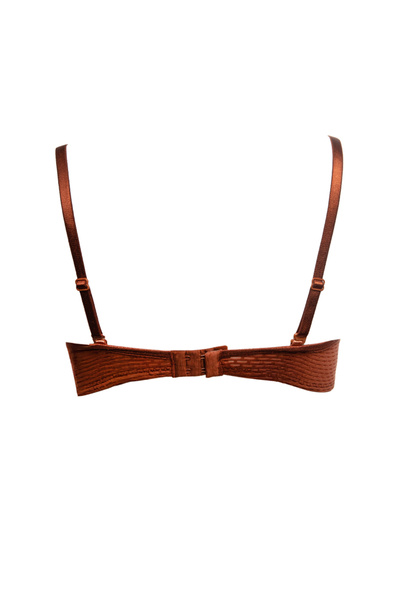 MİSTİRİK Blera Model Soft Textured Double Push up Casual Bra - Copper Color