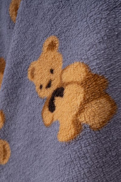 Bebitof Cute Bears Patterned 90X100 cm Plush Baby Blanket