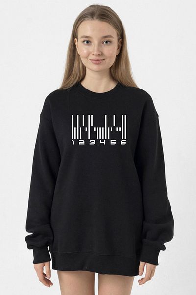 Tshirthane Dark Matter the Android Barcode Black Women's 2Ip Sweatshirt