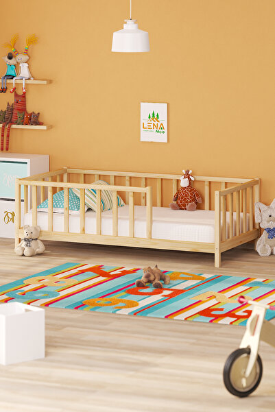 lena ahşap Montessori Bebek Ve Çocuk Karyolası %100 Doğal Ahşap Yatak Demonte...