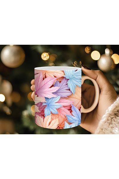 Evion Floral Pattern 3D Print Porcelain Mug Mug - Gift Mug - Printed Mug