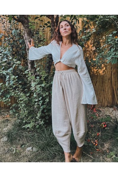 Tfifty Baggy Hemp Fabric (Shalwar) Trousers