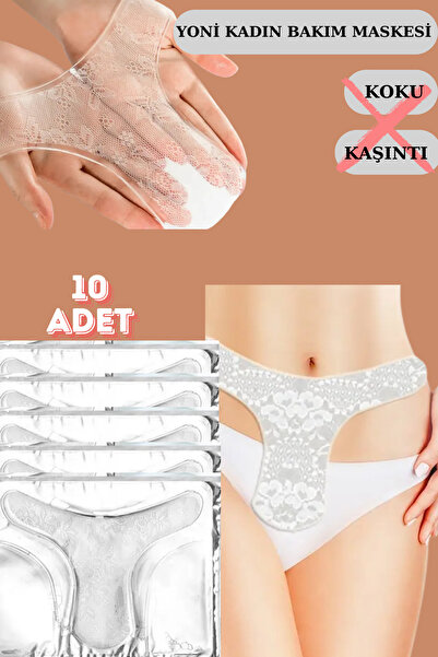 HAANY 10 Adet Genital Bölge Maskesi Kolajen ve Nioli İçerikli Kristal Dantel ...