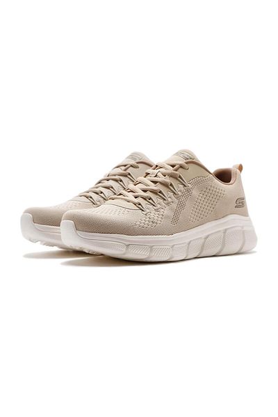 SKECHERS بوبس سبورت بي فليكس 118101   - حذاء رياضي باللونين البيج والبني