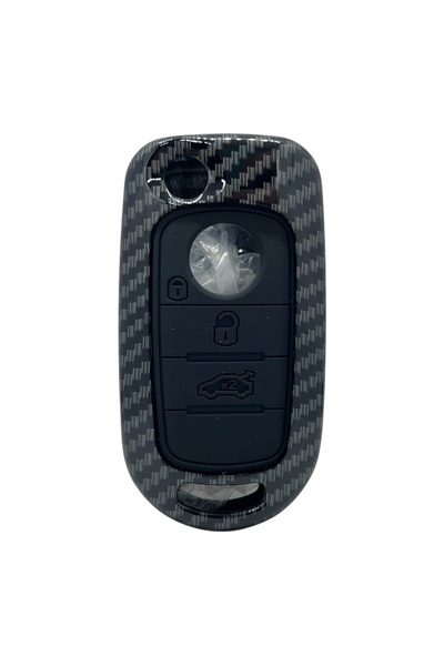 LUXE AKSESUAR Κάλυμμα από ανθρακονήματα για 3 κουμπιά Fiat Egea Sustali