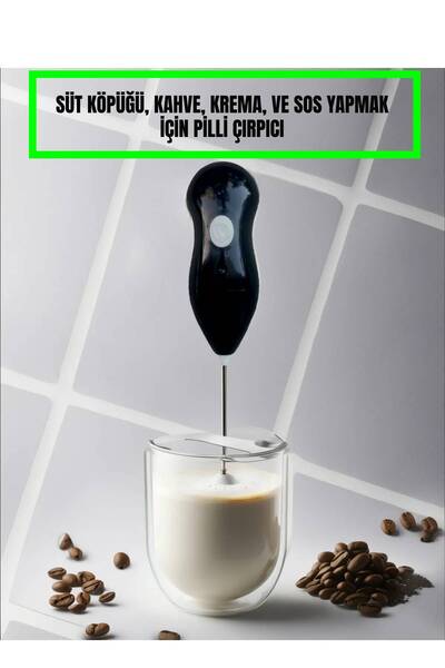MEDUSHOP Süt, Kahve, Yumurta, Sos, Krema Köpürtücü. Kablosuz, Pilli. Barista ...