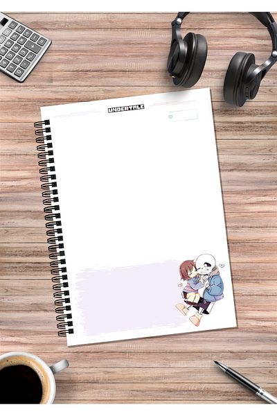 mertfigur Undertale Frisk Sans Anime Spiral Notebook A5 (50 Sheets)