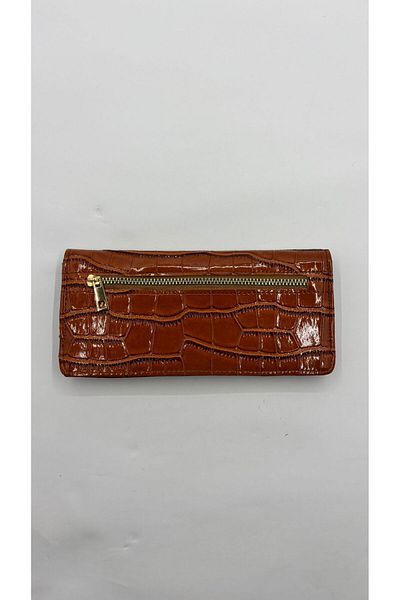 By EDUU Θήκη κάρτας και πορτοφόλι Crocodile Tan