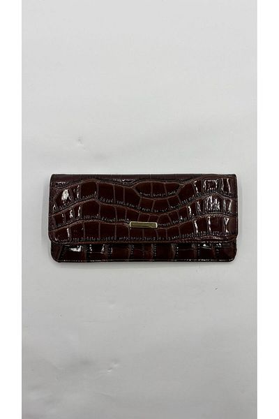 By EDUU Θήκη κάρτας και πορτοφόλι Crocodile Light Brown