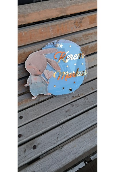 İSİM LAZER Bebek kapi süsü / Hastane odası bebek  kapı süsü