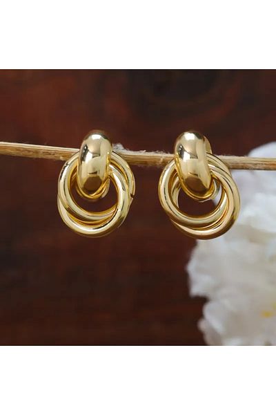 Eva Flore Eye-Catching Retro Stylish Geometric Earrings,