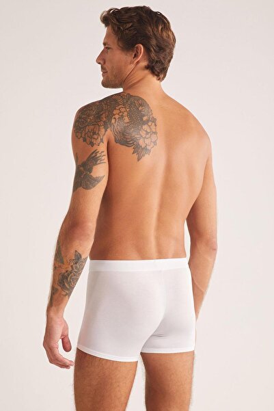 Kom Трой Памук Модал Чоловічі боксери Білі