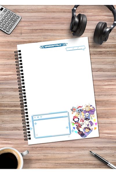 mertfigur Undertale Frisk Sans Anime Spiral Notebook A5 (50 Sheets)