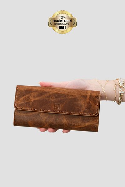 Deriza Hilton 8926 - Чанта от естествена кожа с кафяв портфейл