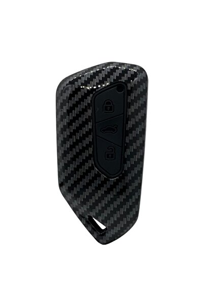 LUXE AKSESUAR Θήκη από ανθρακόνημα για Volkswagen 2021-2023 Smart 3 κουμπιών