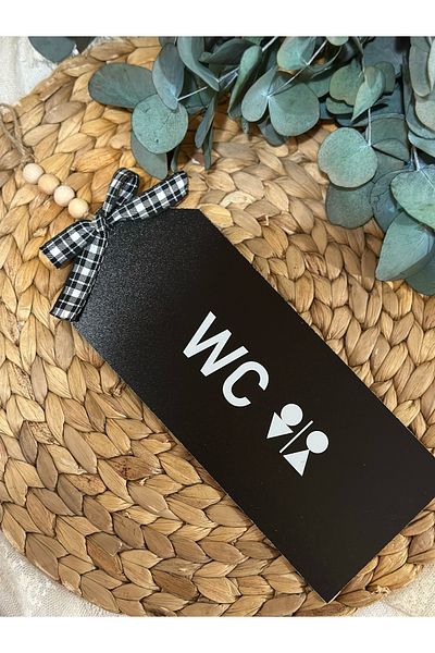 Home Scandinavian Style Beaded Wc Lettering/Sign