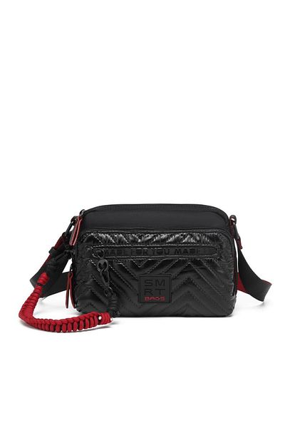 SMART BAGS Geantă de damă cu curea încrucișată din material strălucitor 3249
