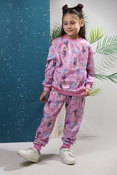 RISTAK Κοριτσίστικο εμπριμέ κάτω και επάνω σετ Elsa&Anna