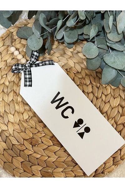Home Scandinavian Style Beaded Wc Lettering/Sign