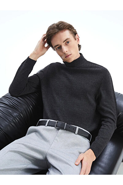 LC Waikiki Lcwaikiki Classic Anthracite Turtleneck Long Sleeve Men's Knitwear Sweater