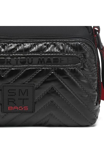SMART BAGS Geantă de damă cu curea încrucișată din material strălucitor 3249