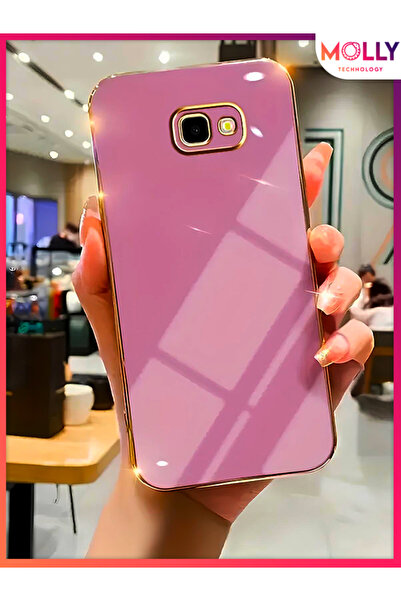 Molly Technology Samsung Galaxy J4 Plus İçi Lila Kenarları Altın Detaylı Lüks...