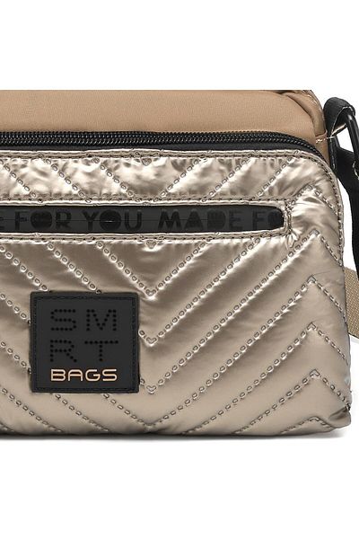 SMART BAGS Geantă de damă cu curea încrucișată din material strălucitor 3249
