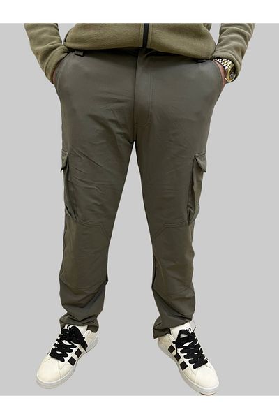 daniel milano Men's Tactical Straight Leg Parachute Khaki Cargo Pants