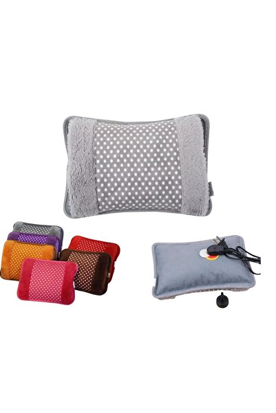 MİMOZA PARK كيس الماء الساخن الكهربائي كيس الماء مع غطاء قطيفة