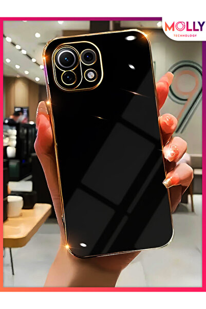 Molly Technology حافظة سيليكون فاخرة لهاتف Xiaomi Mi 11 Lite بحواف سوداء وتفا...