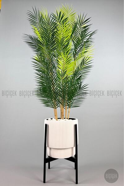 BİÇİÇEK YAPAY AREKA PALMİYESİ 6 GÖVDE GALA SAKSIDA YOĞUN YAPRAKLI