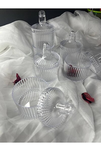 Store 16'li Mika Şekerlik Kutu-plastik Şeffaf Hediyelik Mum Kutu