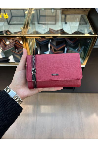 Deriza Grande 2639 Burgundy Genuine Leather Women's Wallet