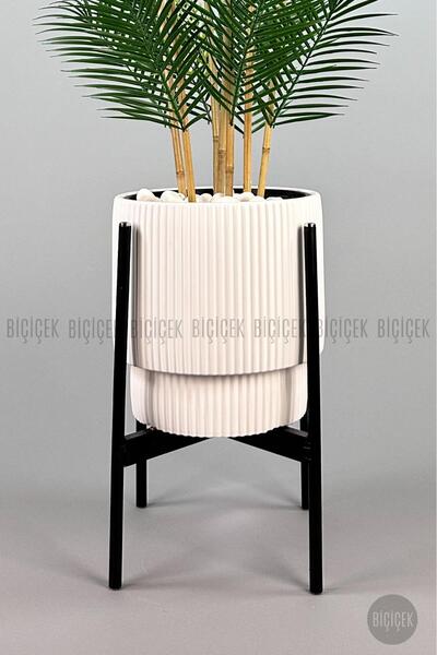 BİÇİÇEK YAPAY AREKA PALMİYESİ 6 GÖVDE GALA SAKSIDA YOĞUN YAPRAKLI