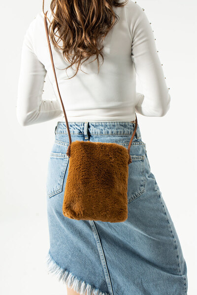 NBİBAGS Mini Single Sleeve Women's Handbag with Plush Strap