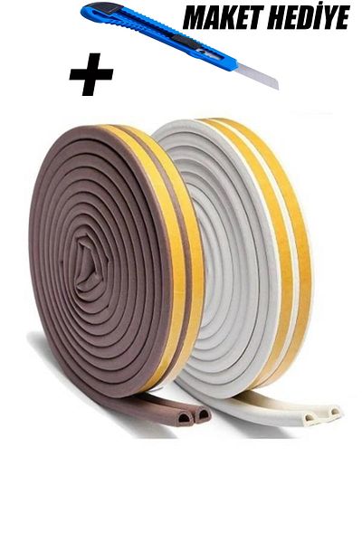 NUBLADO Adhesive 5X2=10 Meters (Brown) Door Window Tape Wick Cold Insulation Rubber Tapes.