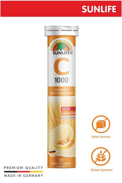 Sunlife 1000 Mg Vitamin C - 20 Effervescent Tablets