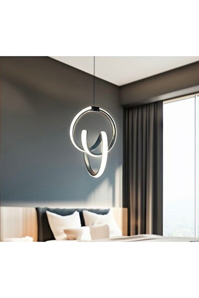 ledchord LEVENT 3 renk (Beyaz I Günışığı I Sarı) Siyah Sarkıt Led Avize Mutfa...