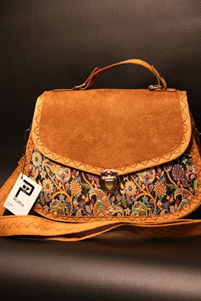 PUJİVA Etnik Tarz Kilim Desenli, Omuz Askılı, Çok Cebli Fermuarlı, Kilitli, G...