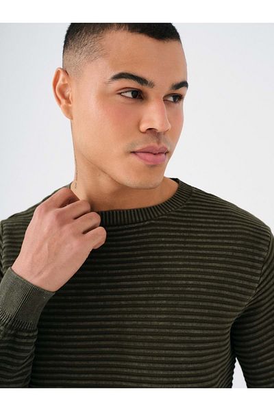 Loft Men's Regular Fit Sweater Lf 2036897   - K.Haki - XL - St07829-K.Haki-Xl