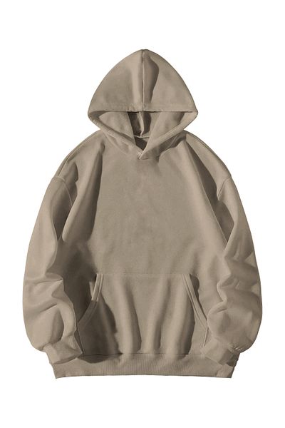 Scrovtie Γυναικεία Ανδρική Κρέμα Manifest 111 Intuition Printed Oversize Hooded Kangaroo Pocket Hoodie