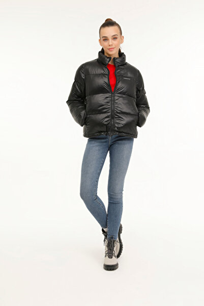 lumberjack Wl Candace 2gf723 3pr - Μαύρο γυναικείο κοντό παλτό