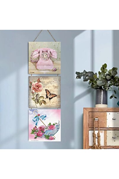 DURUSOY Ξύλινο Πτυσσόμενο Τραπέζι 3 τεμαχίων - Tbl0114