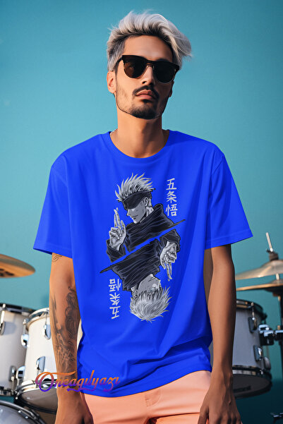 oneagılyazı Голяма тениска с принт Jujutsu Kaisen с аниме