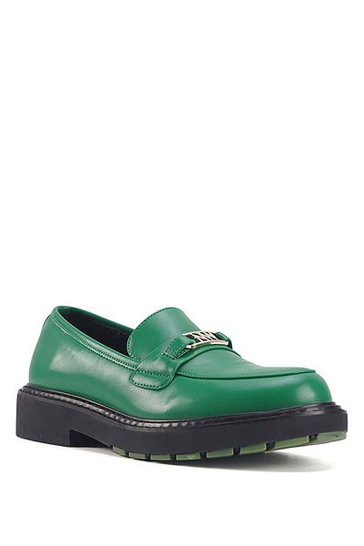 Nine West Zielone mokasyny damskie DANDIE 3PR
